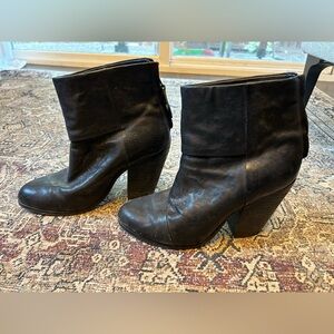 Rag & Bone Newbury Black Leather Boots